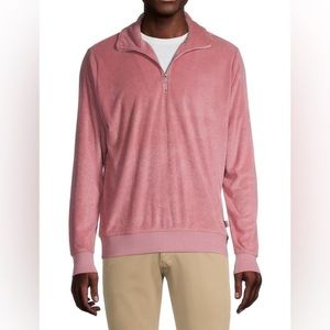 ONIA ROSE DAWN TERRY QUARTER ZIP PULLOVER SZ XL